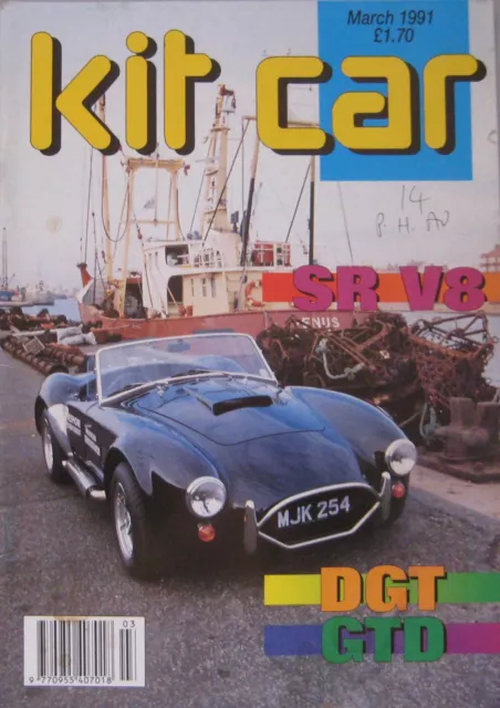 Kit Car magazine March 1991 featuring SR V8, DGT, GTD 40 Mk II, JBA