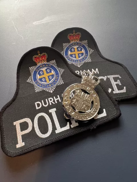 Obsolete Durham England Constabulary Police Patches Hat Badge Firman UK Britain