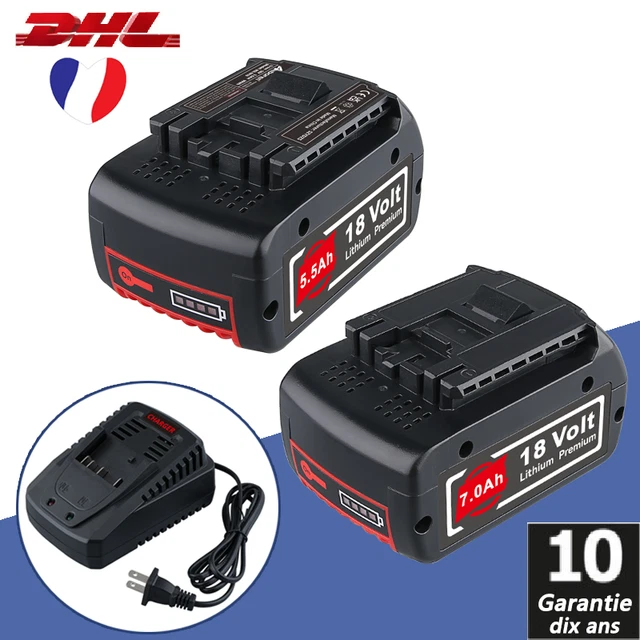 2X Batteries De Rechange 18V 8.0Ah/8000mAh Pour Bosch 18 V BAT618 BAT618G BAT609 BAT609G