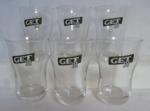Lot De 6 Verres Get 31 , " Cul Boule " , G9