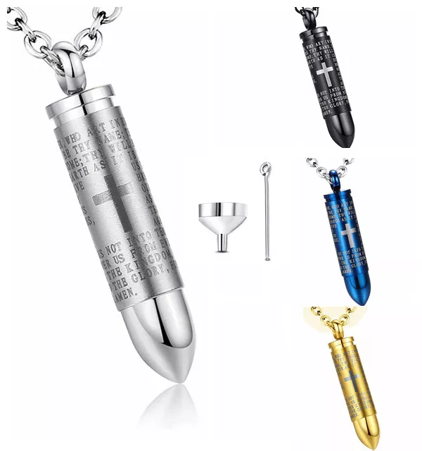 Keepsake URN for Ashes Necklace Hair Nail Holder Pendant Memorial Cremation Urns