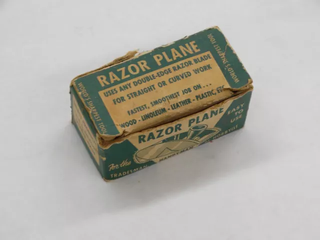 Vintage ACME Mini Razor Plane in Original Box With Instructions