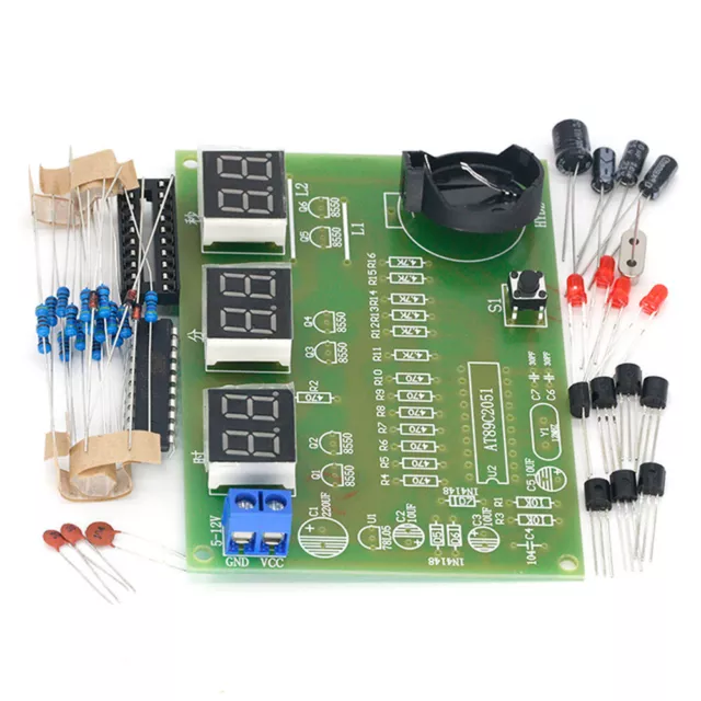 6 Digit LED Digital Electronic Alarm Clock DIY Making Kit Soldering Practice Kit 2