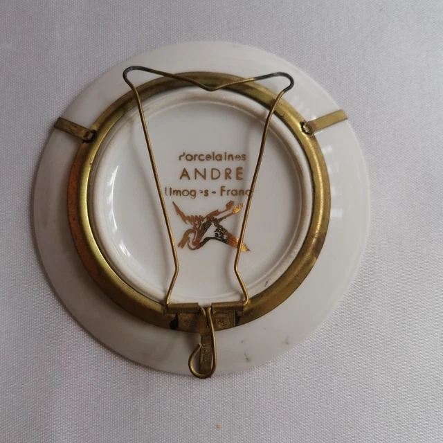 Pendentif Médaillon Ovale Bruno Mercier – Porcelaine De Limoges – Doré Or Fin, Vert, Noir, Blanc – Pièce Unique