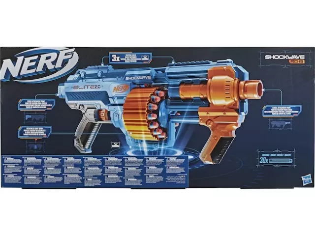 Nerf Elite 2.0 Schockwave RD-15, Nerf gun mit 27 Meter Reichweite!!!