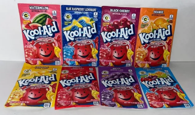 Kool-Aid Powdered Soft Drink Mix, Packets .13 to .23 oz *Choose!* USA Import