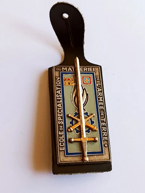 Insigne Vintage Militaire Italien Carabinieri - Emblème Flamme - Métal Argenté - Pièce Originale