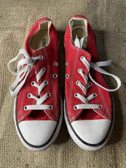 Converse All Star Chuck Taylor Low Top Red Unisex Sneakers Men's 3 Women's 5
