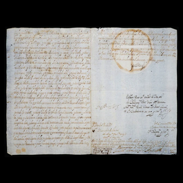 Document Royal Signé 1770 Roi Carlos III Espagne – Original, Photo Vintage USA
