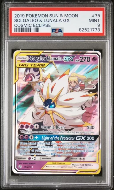 Solgaleo & Lunala GX 75/236 Pokemon Card Cosmic Eclipse Near Mint Minus NM