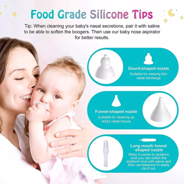 Electric Baby Kids Nasal Aspirator Nose Automatic Booger Sucker Cleaner Nose 2