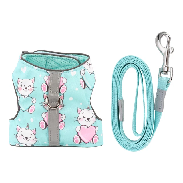 Gilet da passeggio esterno imbracatura gatto animale domestico M poliestere riflettente