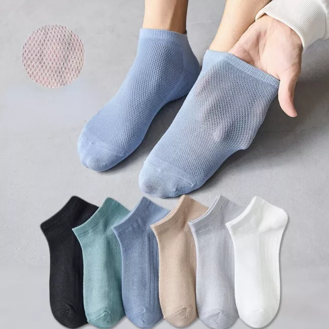 Lot 5 Pairs Mens Ankle Quarter Crew Sports Casual Socks Cotton Low Cut Size 9-11