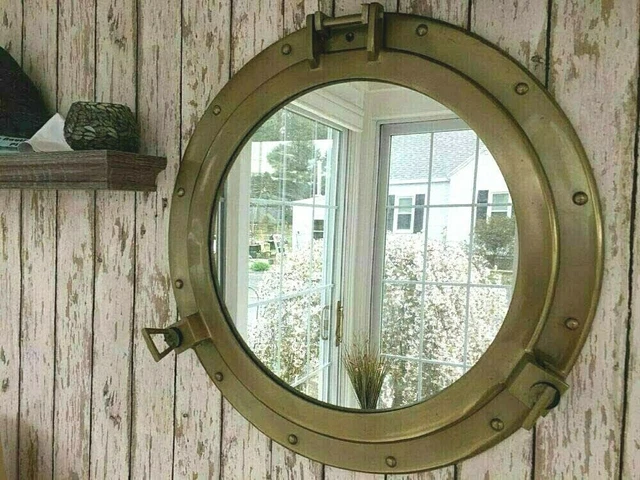 Ojo de buey de aluminio con acabado antiguo de 20.0 in, ventana de barco...