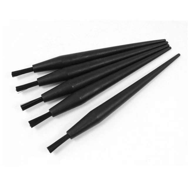 5 pezzi 18 mm x 4 mm, nero, in plastica, rotondo, maniglia, antistatico, spazzola ESD