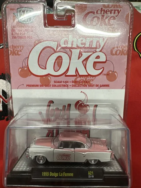M2 MACHINES Coca-Cola Series Cherry Coke 1955 Dodge La Femme Limited Edition NEW