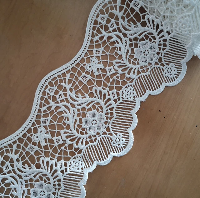4 Yards 5.5'' Wide Rayon Venise Vintage Victorian Floral Lace Trim Ivory s0328