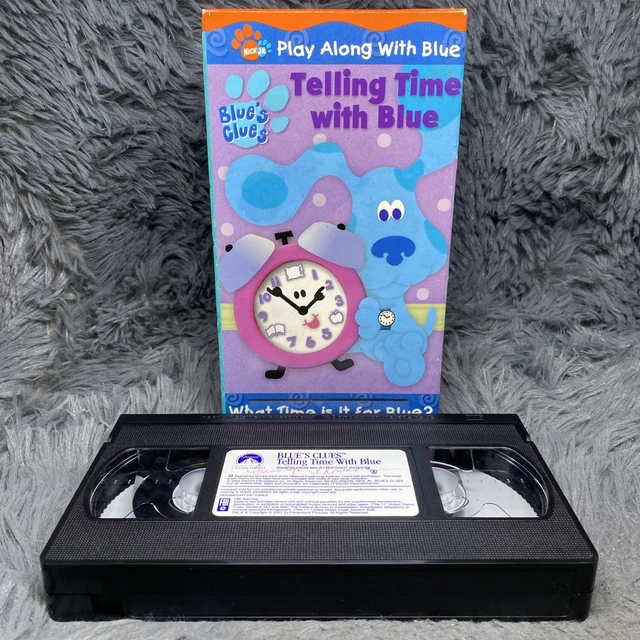 BLUES CLUES TELLING Time With Blue VHS 2002 Play Along With Blue What ...