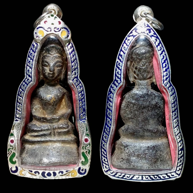 Rare thai buddha amulet old Statue AYUTTHAYA Buddhist antique gorgeous Pendant G