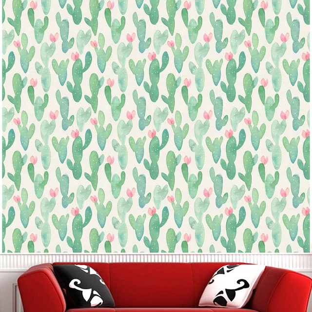 Decoraciones de plantas pegatinas botánicas elegante tatuaje de pared verde claro