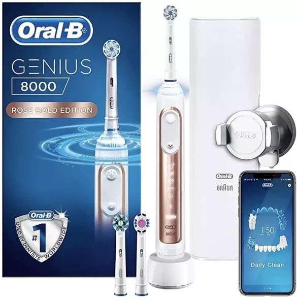 Oral-B Genius 8000 elektrische Zahnbürste - Roségold