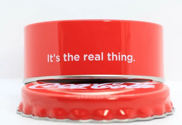 Coca-Cola Coke 4" Tin Round Container Red Soda Pop Memorabilia Storage Ad Promo 3
