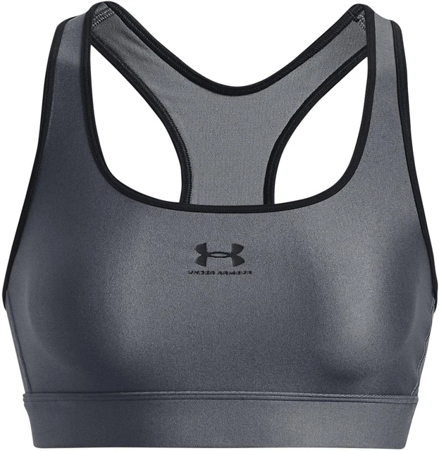 Under Armour UA HG Armour Mid Senza Imbottitura, Reggiseno Donna, Grigio, XS/S