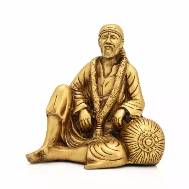 Brass God Lord Shirdi Sai Baba Bhagwan Idol Statue Sai Baba Sculpture Figurine