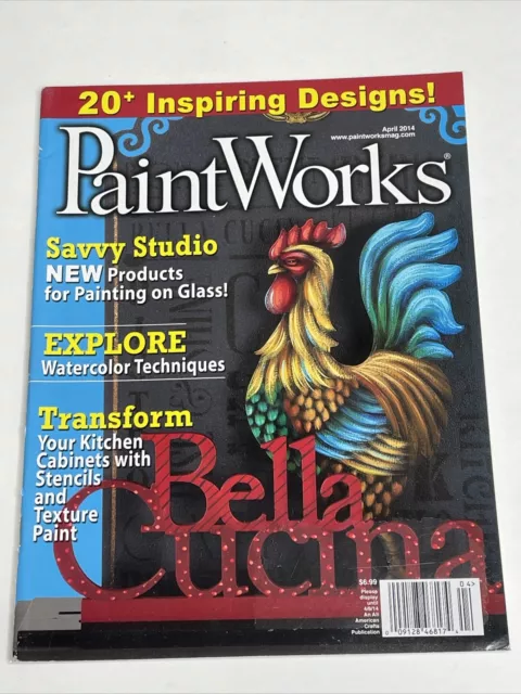 PaintWorks April 2014 Magazine Tole Painting Pattern 20 Projects