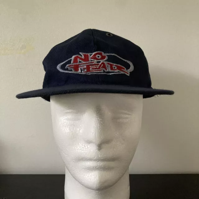 Vintage No Fear Snapback Cap Hat - Embroidered Logo - Navy Adjustable
