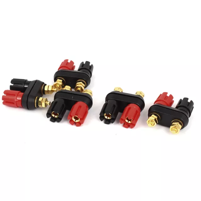 5pcs Speaker Amplifier Terminal Dual Binding Post Banana Socket Connectors