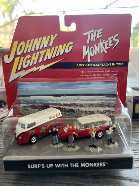 Johnny Lightning Vintage The Monkees 2 Car Set VW Bus and Monkees Wagon