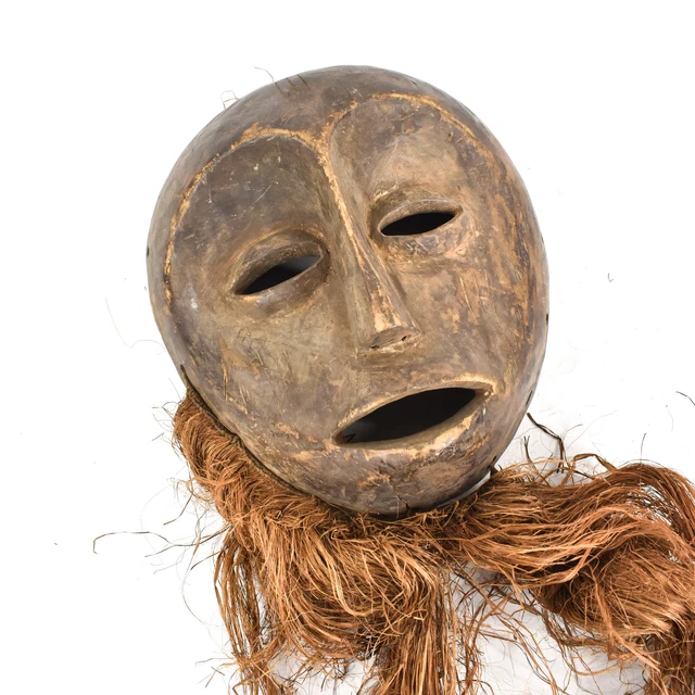 Lega Mask Bearded Bwami Society Congo African Art