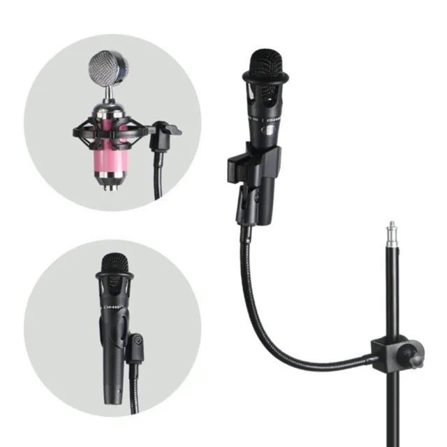 blanc-Support de Microphone, bras de flèche, Suspension réglable robuste,  ressort de ciseaux, support de micr