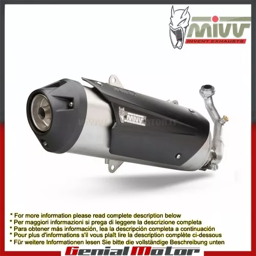 Pot D Echappament Complet MIVV Urban Inox pour Mbk Skycruiser 125 2006 > 2009