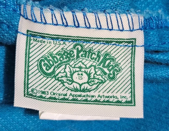VINTAGE CABBAGE PATCH Kids Girls Corduroy Skirt Size 6 Blue Embroidered ...