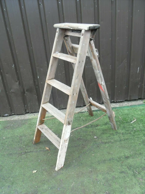 VINTAGE YOUNGMAN WOODEN Step Ladders, Shop Display, Garden Plant Stand ...