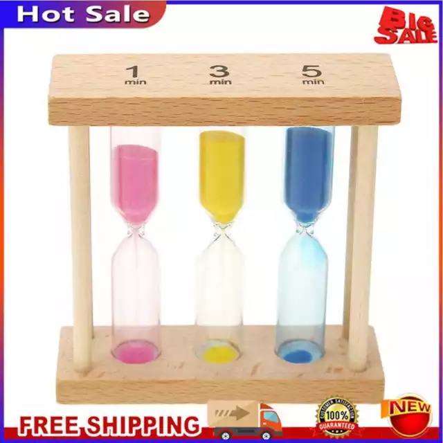 1/3/5 Minute Wood Hourglass Sandglass Sand Clock Timers Gifts Home Ornament