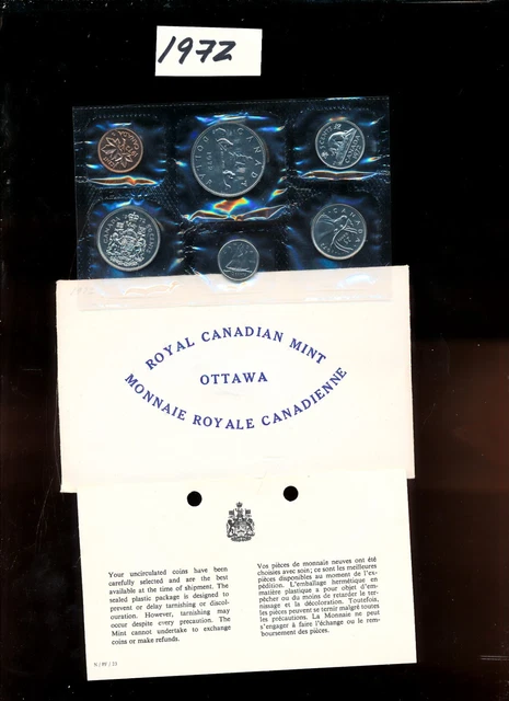 Canada - Prooflike Uncirculated Set - 1972 Mint Sealed