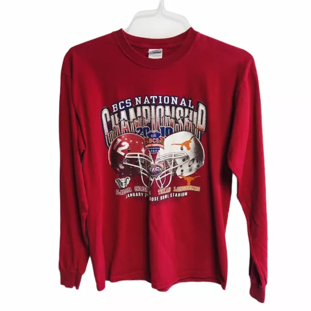 Alabama Crimson Tide Vs Texas Longhorns 2010 Championship Game T-Shirt T3