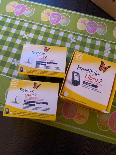 2 sensores Freestyle Libre 2 embalaje original, lector usado excelente estado