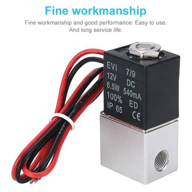 Reliable 2 way Electric Air Water Solenoid Valve 14 Size for 12V DC Usage