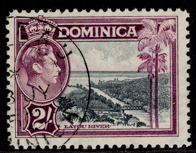DOMINICA GVI SG106a, 2s slate & purple, VERY FINE USED. Cat £18.