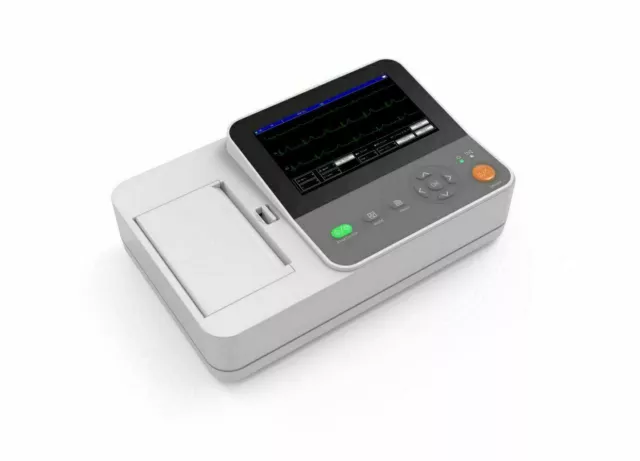 NEW E6 Touch 6 Channel 12 lead ECG/EKG Machine Electrocardiograph+USB SW+Printer 2