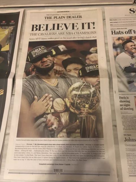 Cleveland Plain Dealer Cavaliers Cavs 2016 Nba Championship Edition 3 Newspapers