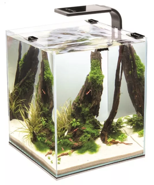 AQUAEL Day&Night Shrimp Set 10L LED Garnelenbecken Aquarium schwarz 20x20x25cm