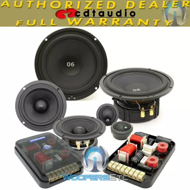 CDT AUDIO ES-0642i 6.5" 4" 250W RMS 3-WAY EXTENDED BASS COMPONENT SPEAKERS NEW