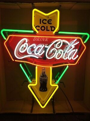 New Ice Cold Drink Coca Cola Poster Neon Light Sign 19"x15"