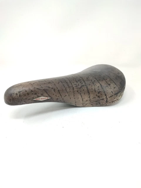 Selle Vélo Vintage San Marco Rolls - Cuir Doré - Fabriquée En Italie - Occasion