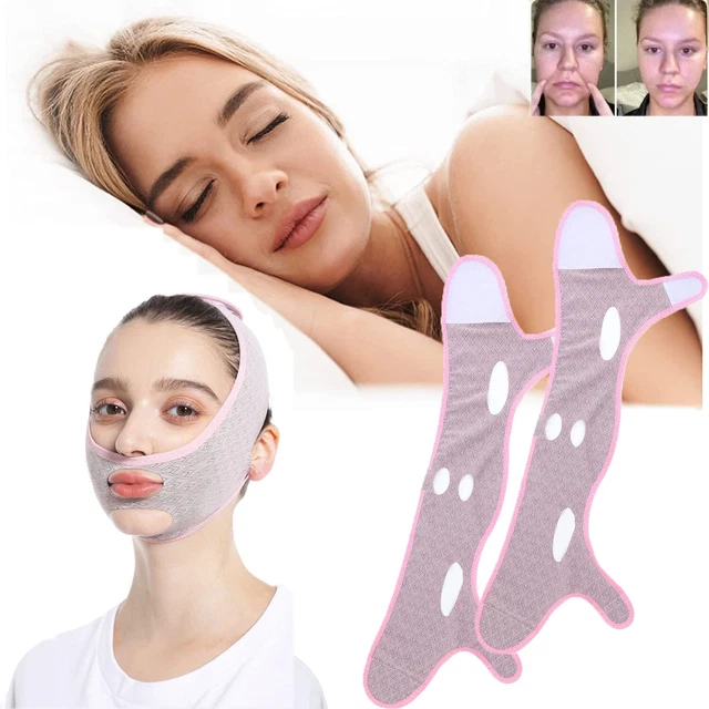 Máscara para dormir de escultura facial de belleza línea en V máscara de elevación correa adelgazante facial EE. UU.